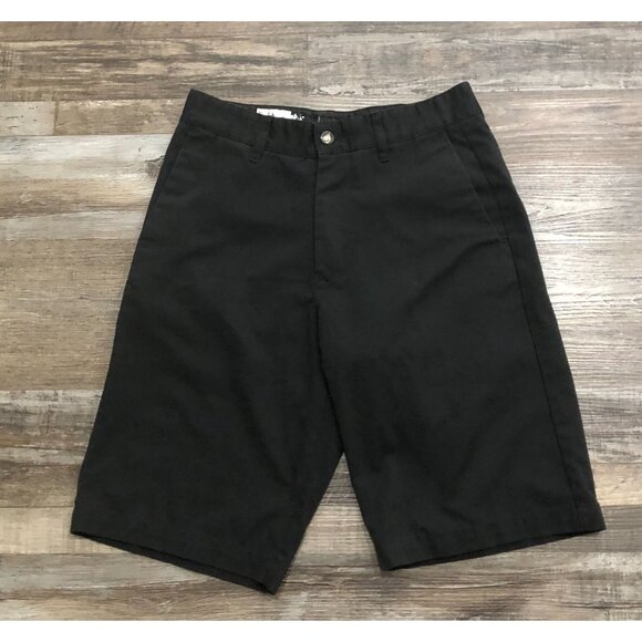 Volcom Stone Mens Size 29 Black Flat Front Casual Chino Shorts - Picture 1 of 5